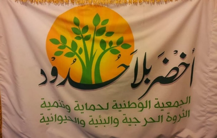Photo: The flag of the "Green Without Borders" association from Alma.