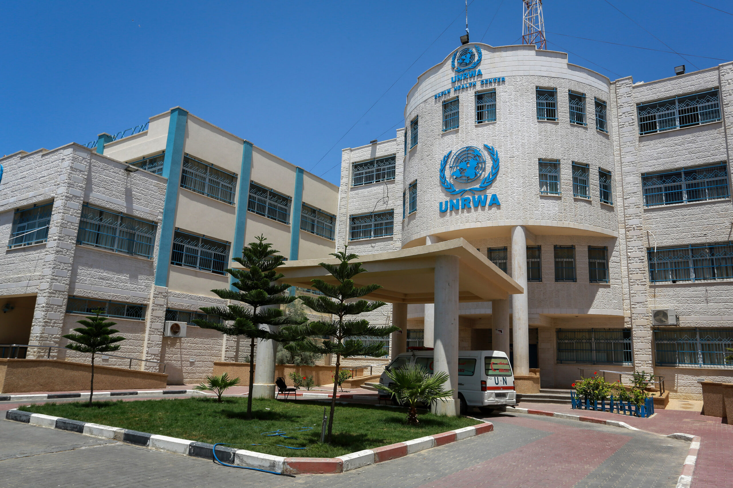 The United Nations Relief and Works Agency (UNRWA) building in the southern Gaza Strip, on July 26, 2018. Photo by Abed Rahim Khatib/Flash90.